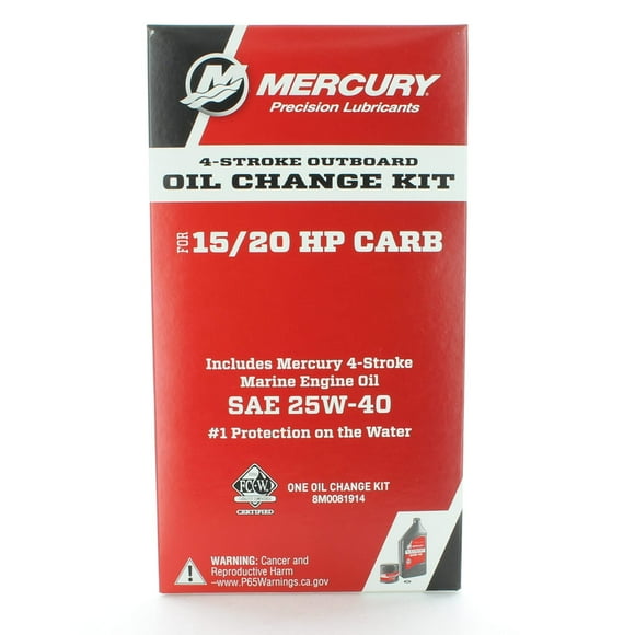 Mercury Marine 15/20 HP 4-Stroke Oil Change Kit, 8M0081914
