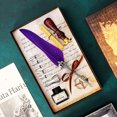 thumbnail image 2 of Wdftyju Juego de pluma de inmersión de pluma de caligrafía retro con cera de sello de sello de pluma de botella de tinta vacía Wdftyju 4wa7qz0an8mz7sx1D04, 2 of 4