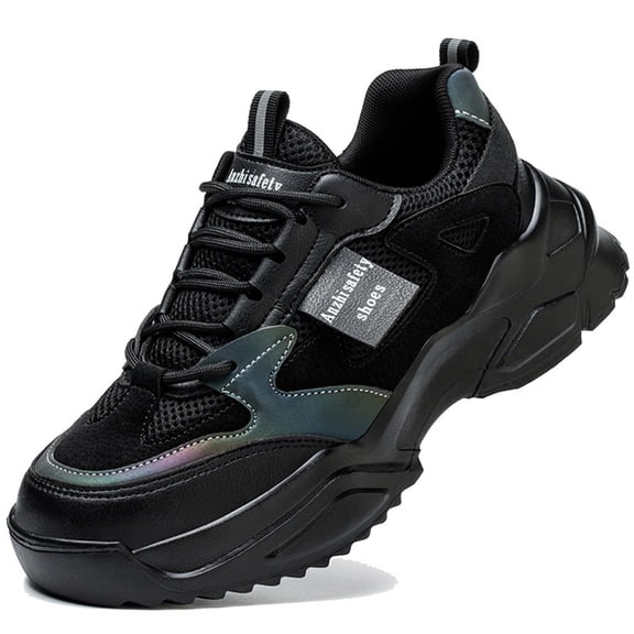 AUXDIQ Safety Trainers Women Steel Toe Cap Work Shoes Comfy Construction Industrial Sneakers