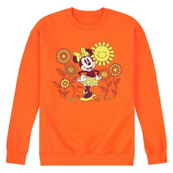 Disney - Mickey & Friends - Minnie Mouse - Sunshine & Flowers - Men's Crew Neck Fleece Pullover
