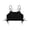 Black, variant on Girls Side Drawstring Bikini Top Only, Ruched Bikini Top,9-10 Years