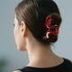 thumbnail image 5 of Pinza para el cabello para mujer, bonita pinza, no se resbala, agarre para cabello grueso, color rojo, 5 of 6