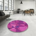 thumbnail image 4 of Ahgly Company Machine Washable Indoor Rectangle Transitional Deep Pink Area Rugs, 2' x 4', 4 of 7