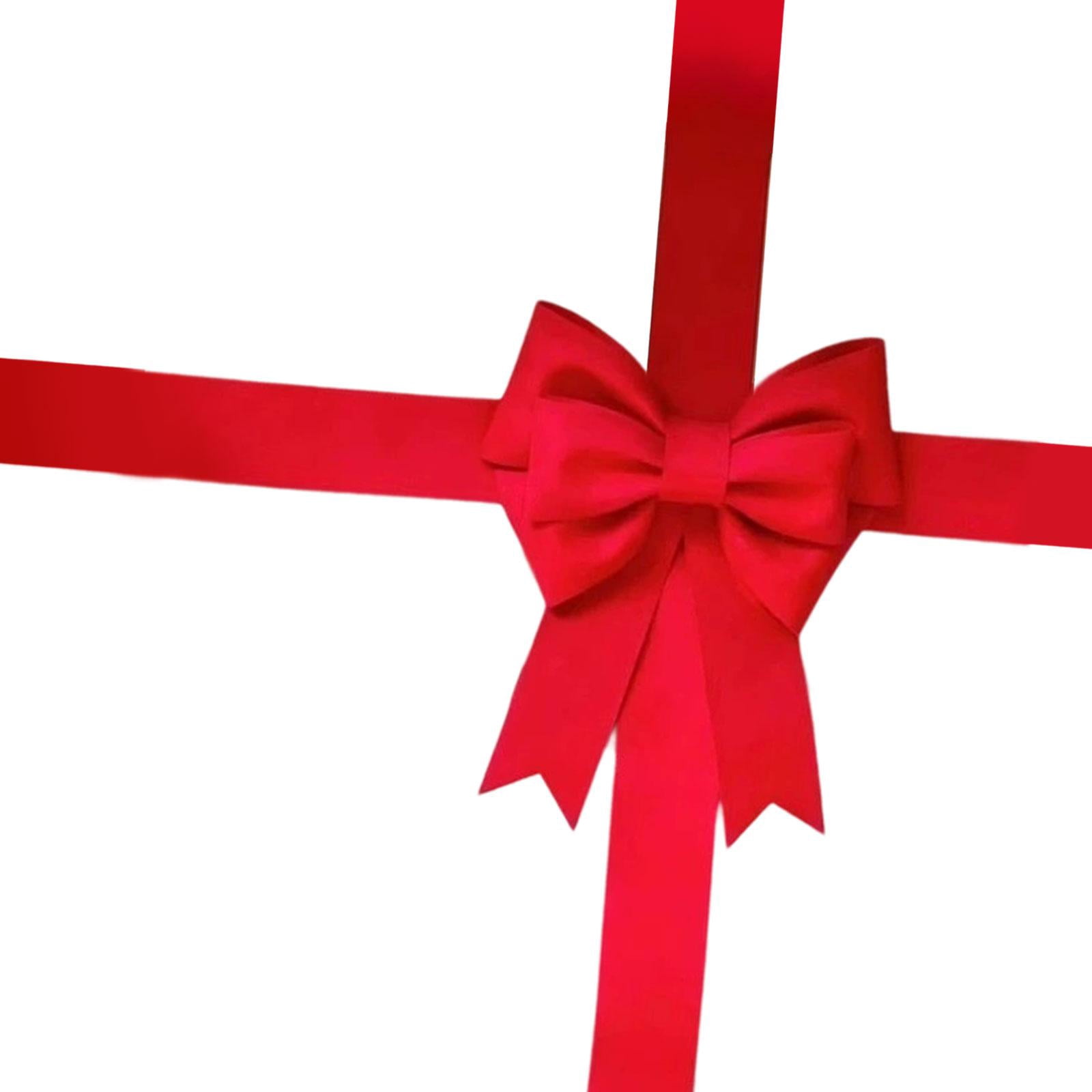 Large Bow Hanging Decoration Bright Red Giant Size for New House Car Door and Big Holiday Present Wrapping