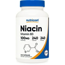 Nutricost Niacin (Vitamin B3) 100mg, 240 Capsules - with Flushing, Non-GMO, Gluten Free