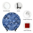 thumbnail image 4 of Picia Blue Mandala Harmony Pattern Bone China Decorative Plate – Wall Decor with Stand and Adhesive, Elegant Ornament for Living Room, Office, or Entryway-10in, 4 of 6