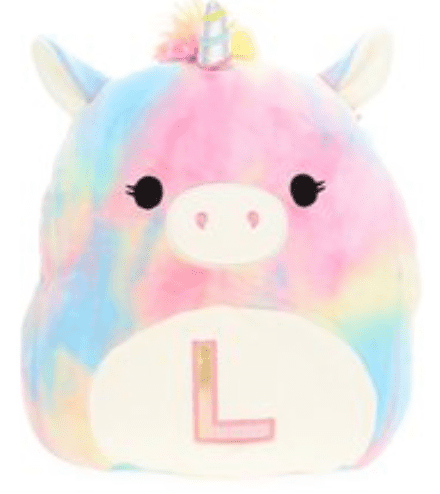 Squishmallow Unicorn Initial Letter L 12 inch Plush Pink Tie Dye ...