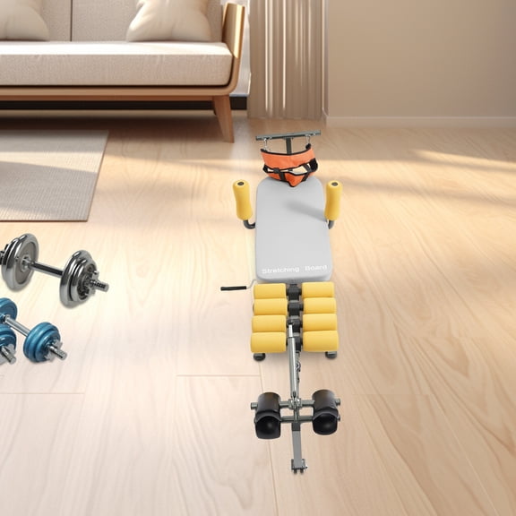 Manual Back Traction Bed for Spinal Decompression, Adjustable Home Stretching Board for Lower Back & Neck Pain Relief, Posture Correction, and Physical Therapy - Supports Up To 330 Lbs