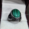 thumbnail image 5 of Malachite Ring, Natural Malachite, May Birthstone Malachite Ring, Silver Jewelry, 925 Silver Ring, Birthday Gift, Heavy Mens Ring, Healing Gemstone, Mans Designer Ring, Christmas, Mens Signet Ring, 5 of 6