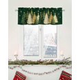 thumbnail image 3 of Christmas Valance for Windows Green Pine Trees Kitchen Curtain Valances Gold Star Xmas Tree Snowflake Valance Curtains Window Treatments Short Curtains for Kitchen Living Room Bedroom 54x18 Inch, 3 of 7