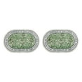 thumbnail image 3 of Youkk Bathroom Rugs Water Absorbent Floor Bath Mat Carpet Chrysanthemum Oval 40x60cm 2Set, 3 of 6