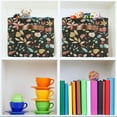 thumbnail image 6 of FREEAMG Watercolor Flowers Leaves Foldable Canvas Storage Bin, Sturdy Fabric Storage Basket with Handles, Storage Cube Box for Organizing Shelf Nursery Toy Closet 1PCS, 6 of 7