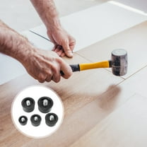 KHBUAB 10Pcs Black Rubber Mallet Hammer Replacement Tips for Non Damaging Furniture Assembly