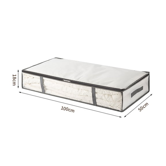 Clear Underbed Storage Bag, Zipper Transparent Under Bed Storage Organizer Container with Handles for Clothes, Blankets, Toys and Bedding