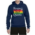 thumbnail image 2 of Wild Bobby Respect Our Queens Black Pride Unisex Graphic Hoodie Sweatshirt, Navy, 3X-Large, 2 of 5