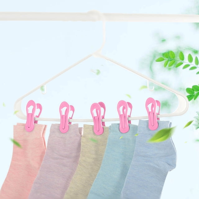 Fixing Clip for Round Head PP Clip Functional Round Tube Hanger Accessories Windproof Drying Clothes Holder White Black