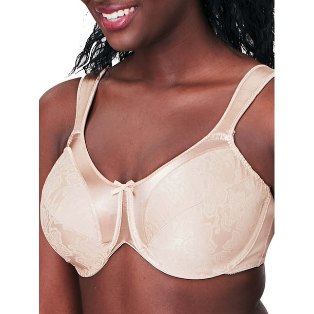 Bali Women's Satin Desire Underwire Bra - Softly Lined, Comfort-u Straps, White, 36DD