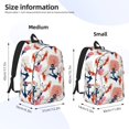 thumbnail image 2 of Disketp Koi Fish And Corals print Canvas Backpack Lightweight Travel Daypack Student Rucksack Laptop Backpack-Small, 2 of 5