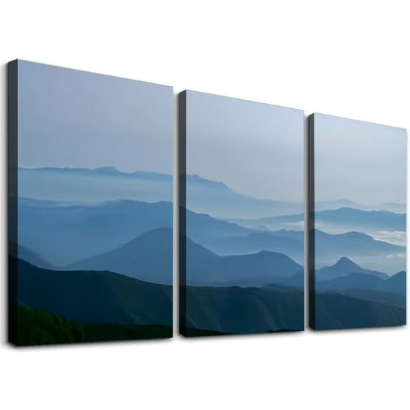 SHANXI and mountains Canvas Wall Art Decor Pictures for Bedroom Wall Decor Above Bed Living Room Wall Decoration Bathroom Office Artwork 12"x16"x3pcs