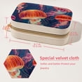 thumbnail image 5 of Jellyfish Velvet Portable Necklace Organizer Box with Removable Compartment – Decorative Gift and Necklace Holder, 5 of 7