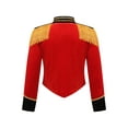 thumbnail image 2 of Zaldita Kids Girls Boys Drum Major Clothes Tassel Red Jacket Halloween Clothes Marching Band Uniform Red 10, 2 of 7
