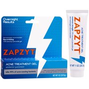 Zapzyt Acne Treatment Gel, Maximum Strength 10 Percent Benzoyl Peroxide, 1 oz