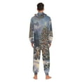 thumbnail image 6 of Christmas Trees Adult Onesie Pajamas Slim Fit Christmas One Piece Suit Pjs for Women and Men Hooded Zipper, 6 of 7