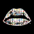 thumbnail image 3 of Paslier, Morgan 12x12 Black Modern Framed Museum Art Print Titled - World Kiss, 3 of 5