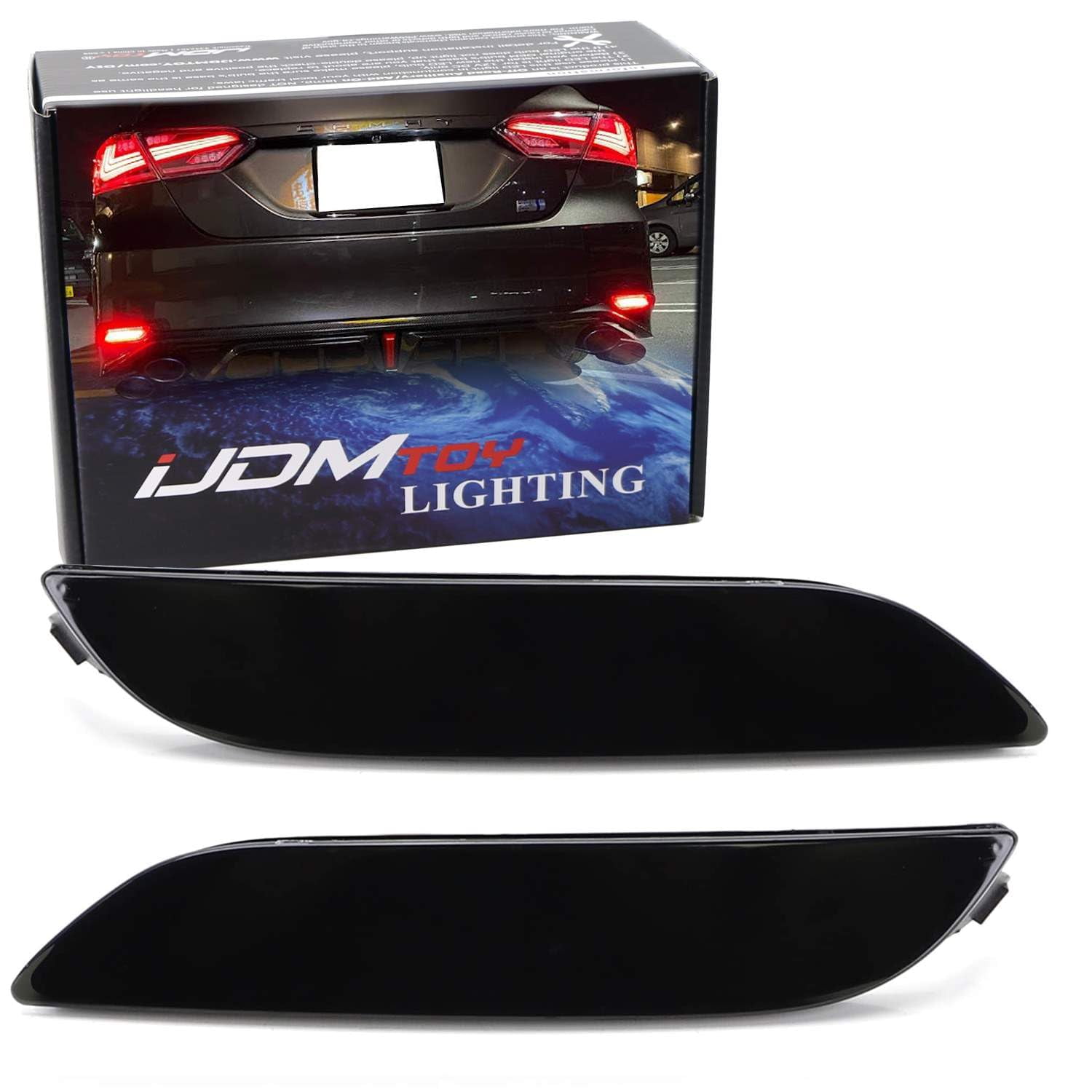 IJDMTOY Red LED Lower Bumper Reflector Lights - Compatible With Lexus RX350/RX450h 2015-2021, Functions As Tail, Brake & Fog Lights