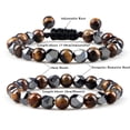 thumbnail image 6 of Men Irregular Hematite Beads Bracelet Charm Women 4 6 8MM Natural Lava Tiger Eye Bead Couple Bracelet Fashion Friendship Jewelry, 6 of 6
