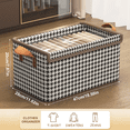 thumbnail image 3 of 2 Pack Fabric Storage Bins with Lids,Cube Storage Organizer with Metal Frame ,Collapsible Stackable Storage Baskets with Handles, Foldable Closet Storage Boxes Totes for Toys, Clothes, Home, Office, 3 of 10