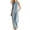 Light Blue, variant on SOOMLON Matching Sets Women Outfits Plus Size Crew Neck Button Down Tees Loose Pants with Pockets 2 Piece Summer Sets