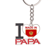 thumbnail image 1 of en montenegro, país de amor El soporte del llavero de metal del llavero ama a papá, 1 of 3