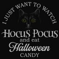 thumbnail image 2 of Junior's Hocus Pocus Just Want to Eat Halloween Candy Cowl Neck Sweatshirt Black X Large, 2 of 4