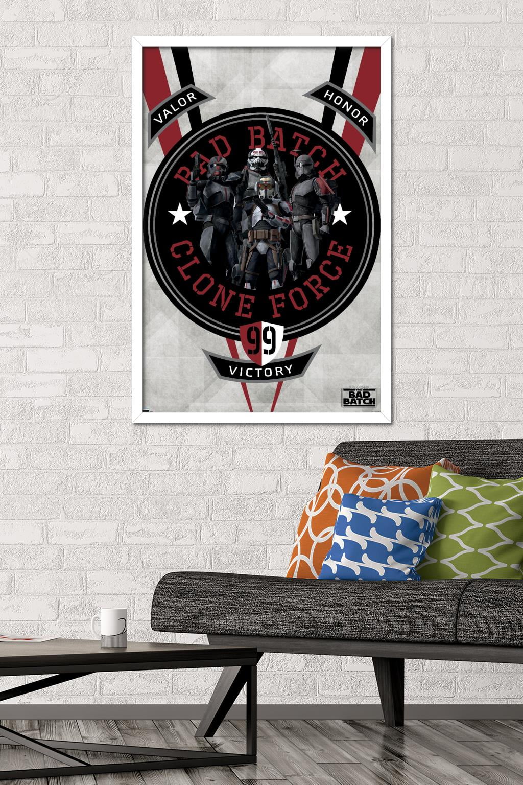 Star Wars: The Bad Batch - Badge Wall Poster, 22.375" x 34", Framed