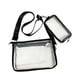 thumbnail image 5 of Bolsa transparente con bolsa pequeña y correa ajustable de PVC para festivales, conciertos y actividades al aire libre. Negro, 5 of 9