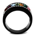 thumbnail image 3 of Luxe Jewelry Designs Women's Black Ion Plate High Polished Stainless Steel Engagement Ring with Top, 3 of 4