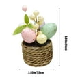 thumbnail image 3 of Moocorvic Easter Eggs Artificial Woven Easter Basket Potted Plants Ideal Gifts Office Home Decor Tabletop Centerpiece, 3 of 7