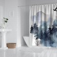 thumbnail image 3 of Cool Winter Fun Gray Fog Magic Tree Shower Curtains for Bathroom All Seasons Country Bathroom Shower Curtain Sets Waterproof Fabric Decor 84×72in with 12 Hooks, 3 of 4