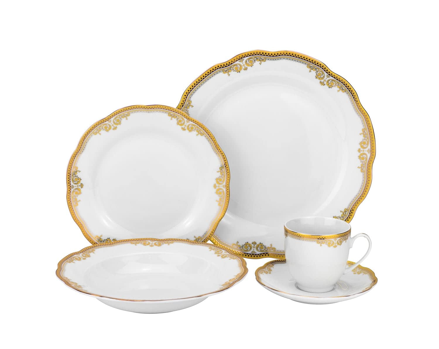 Buy M07022 Luxury Fine Porcelain Royal Dinnerware,porcelain / Ceramic  Golden Rim Dinner Set,exquisite Tableware from Shenzhen Excellence  Industrial Development Co., Ltd., China