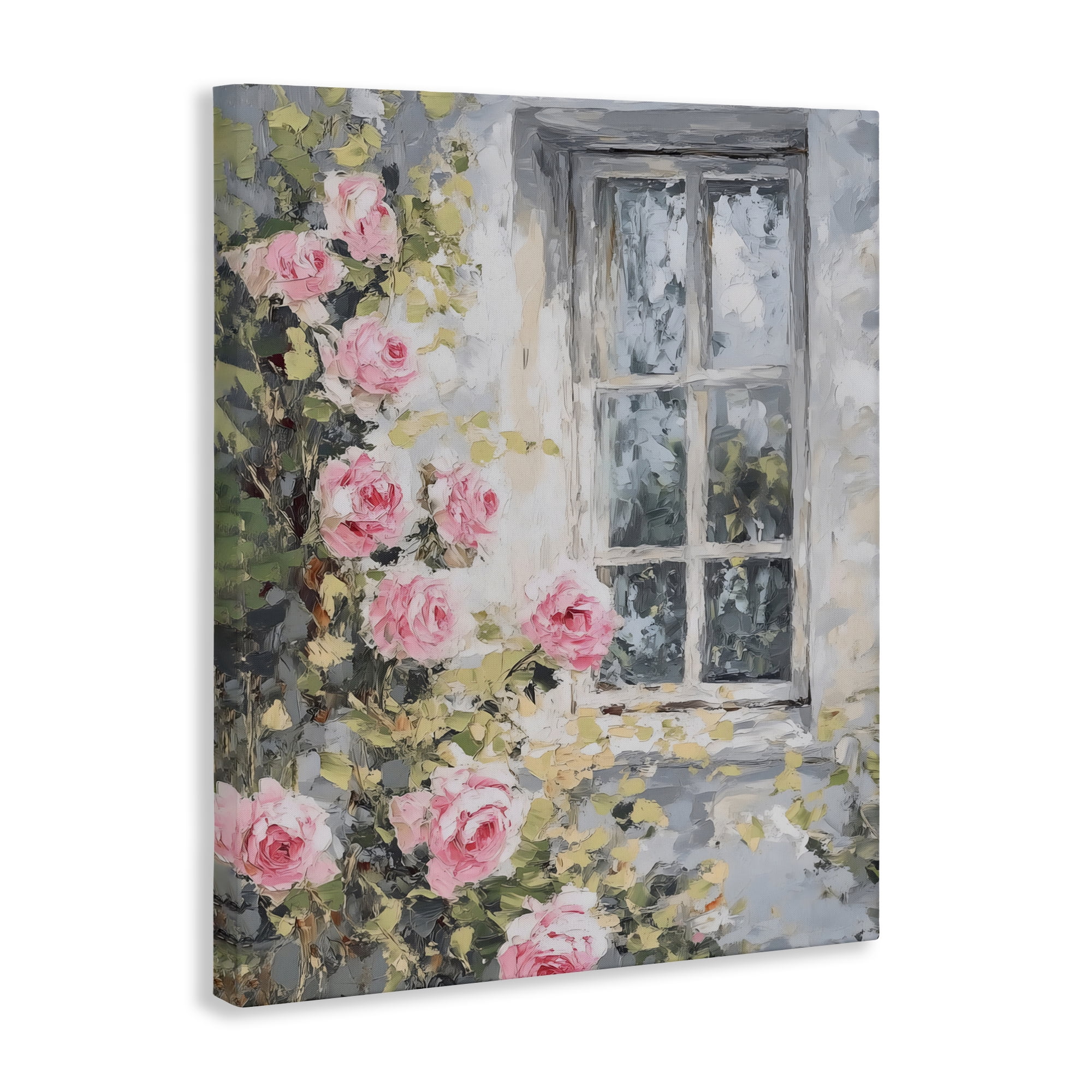 Stupell Industries View Of Roses Cottage Window Canvas Wall Art, design by LSR Design Studio