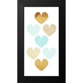 thumbnail image 2 of Villa, Mlli 9x14 Black Modern Framed Museum Art Print Titled - Crossed Heart Teal, 2 of 5