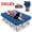 Dark Blue, variant on 500 lb / 250 lb Portable Collapsible Foldable Air Mattress, Waterproof Moisture-Proof Fabric Air Bed, Perfect for Camping, Backyards and Indoor Bedrooms