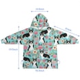 thumbnail image 7 of Corgi Dog and Flowers Blanket Hoodies for Kids 6-13YR Oversize Wearable Blanket Hoodies for Boys Girls Teens, 7 of 7