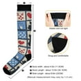 thumbnail image 3 of FORMRS Womens Knee High Socks Casual Long Thick Travel Daily Wear, 2 Pairs, Black Cats and Hearts, 3 of 6