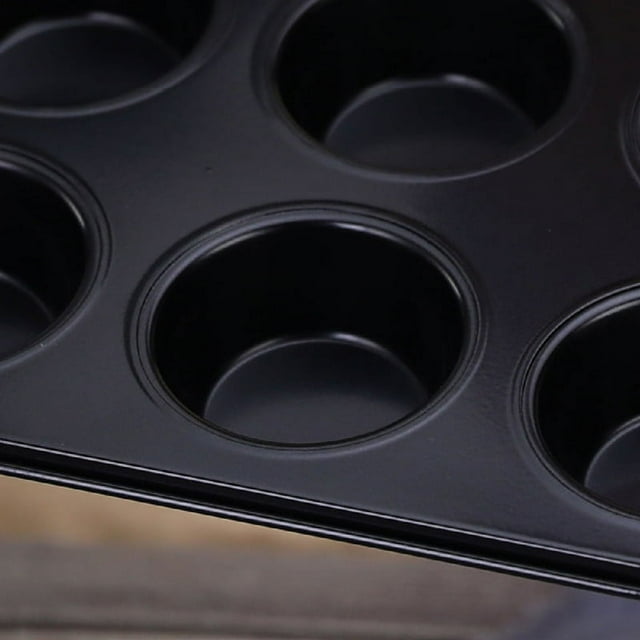 Utensilios para hornear antiadherentes, molde para cupcakes de acero al carbono, bandeja para hornear antiadherente, bandeja para cupcakes, estética elegante