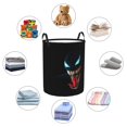 thumbnail image 6 of Venom Large Laundry Basket With Handle, Collapsible Laundry Hamper, Dirty Clothes Storage Basket For Living Room, Bathroom, Bedroom, College Dorm, 6 of 8