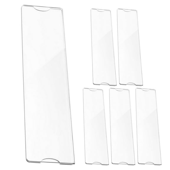 FRCOLOR 6Pcs Acrylic Sign Frame with Adhesive Tape Wall Name Plate Holder for Door Transparent Name Plate Holder