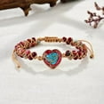 thumbnail image 5 of For Daughter - Love You Forever Jasper Heart Bracelet, You Are Always In Mine Heart From Mom Double Layer Natural Stone Beaded Wrap Adjustable inspirational Gift Jewelry, 5 of 7