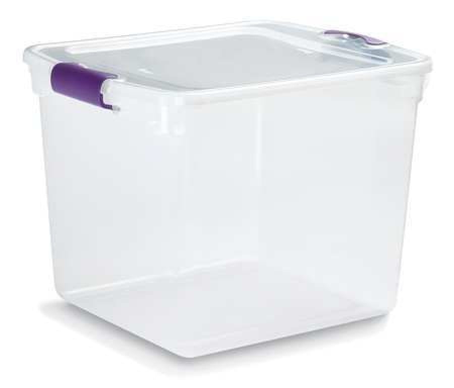 Clear ZORO SELECT 3470GRPRCL.04 Storage Tote 60qt Polypropylene 